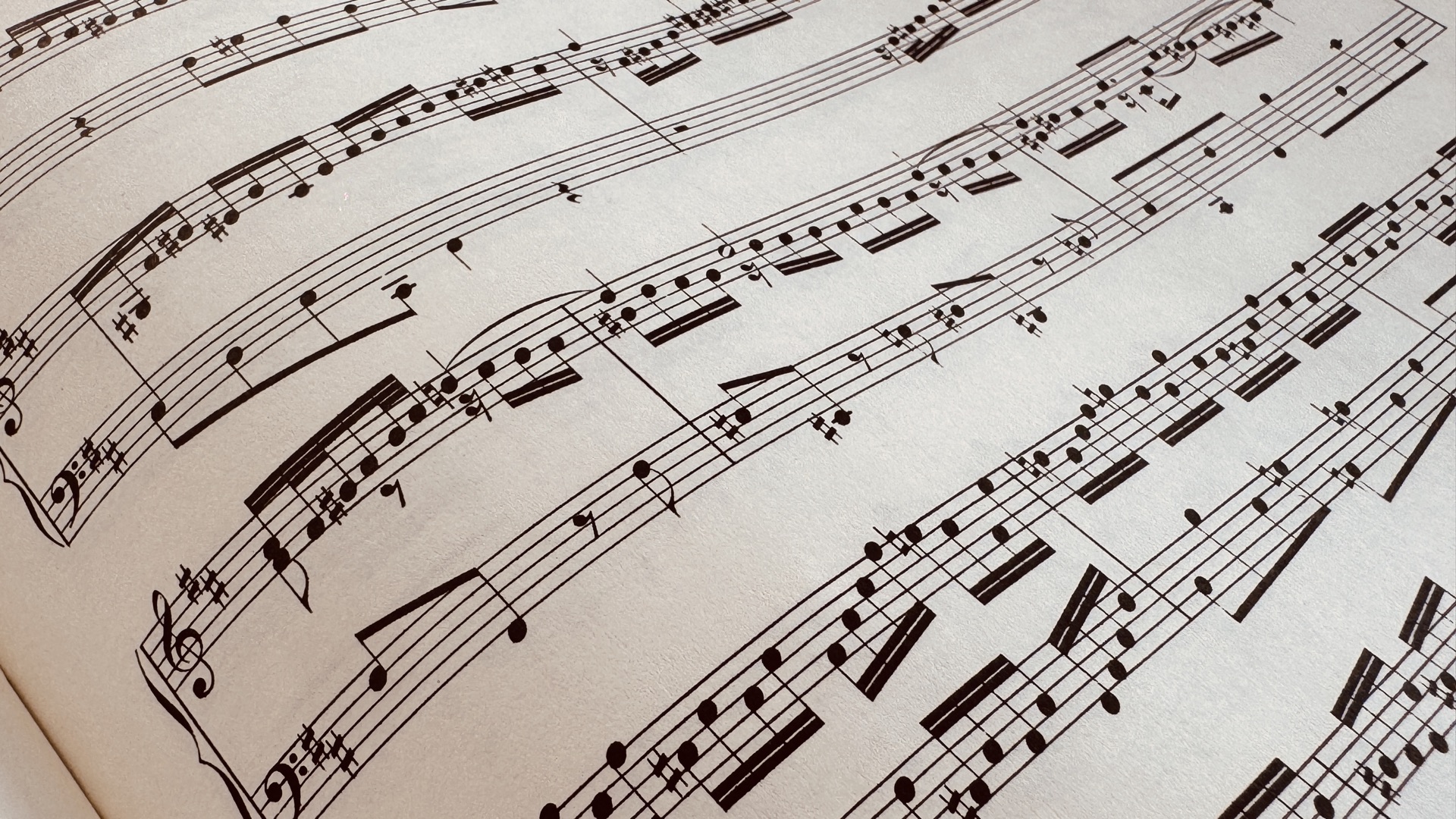 Piano sheet music open on a music stand ready for sight reading practice